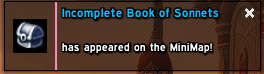 Notification toast: a rare mob has appeared on the minimap